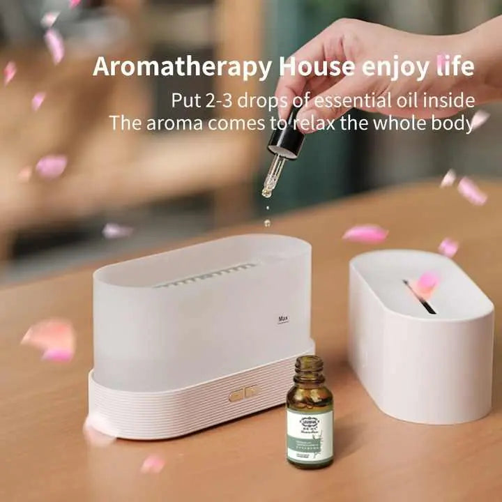 Creative Flame Aromatherapy Machine with Seven-Color Humidifier by Theresa's Gift Shop