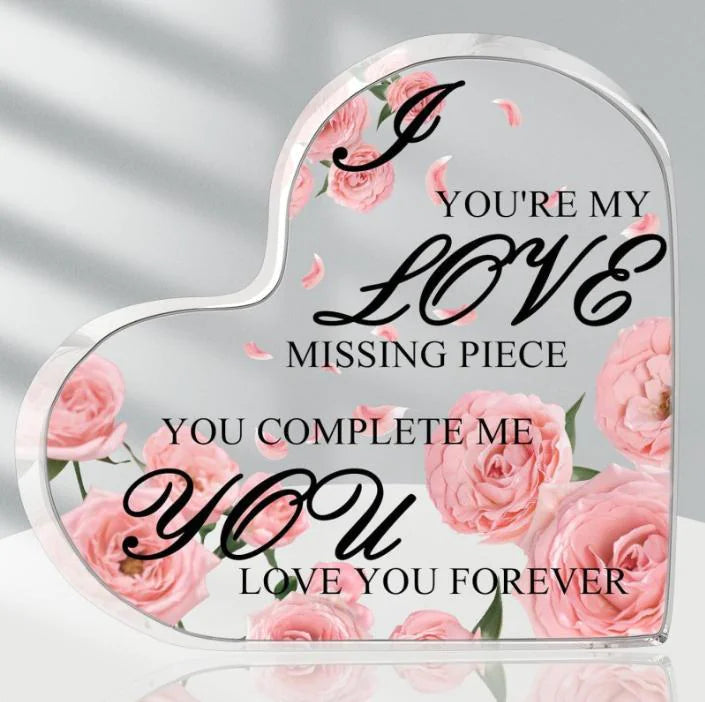 Heart Acrylic Table Decor – Mother's & Father's Day by Theresa's Gift Shop