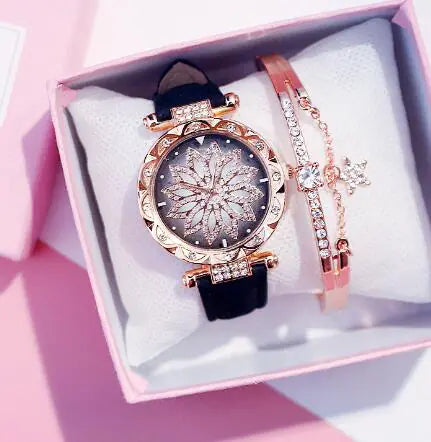Waterproof Full Diamond Fashion Watch For Women Timepiece