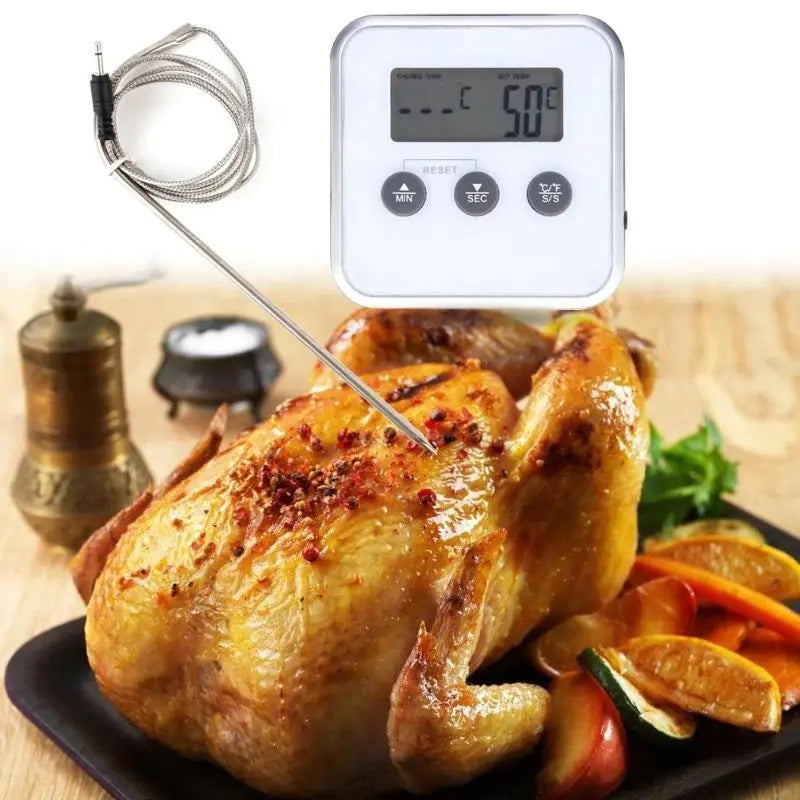 304 Stainless Steel Food Grade Thermometer with Timer by Theresa's Gift Shop