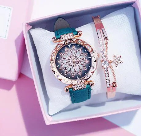 Waterproof Full Diamond Fashion Watch For Women Timepiece