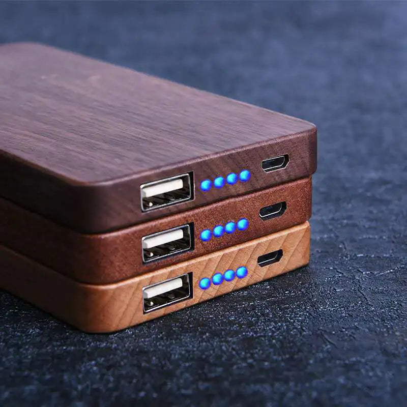 Wooden Power Bank - Portable Charger by Theresa's Gift Shop