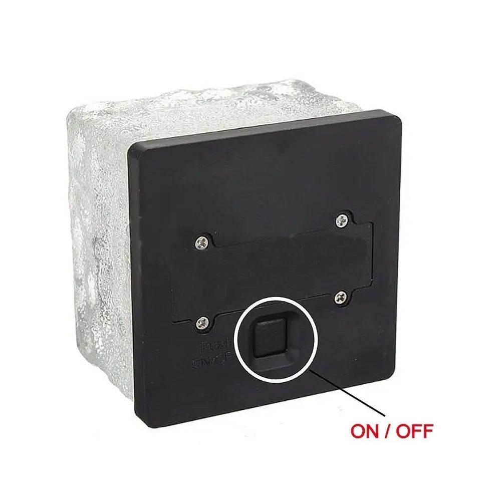 Glass Ice Brick Light, Solar Lawn Ground Lights by Theresa's Gift Shop