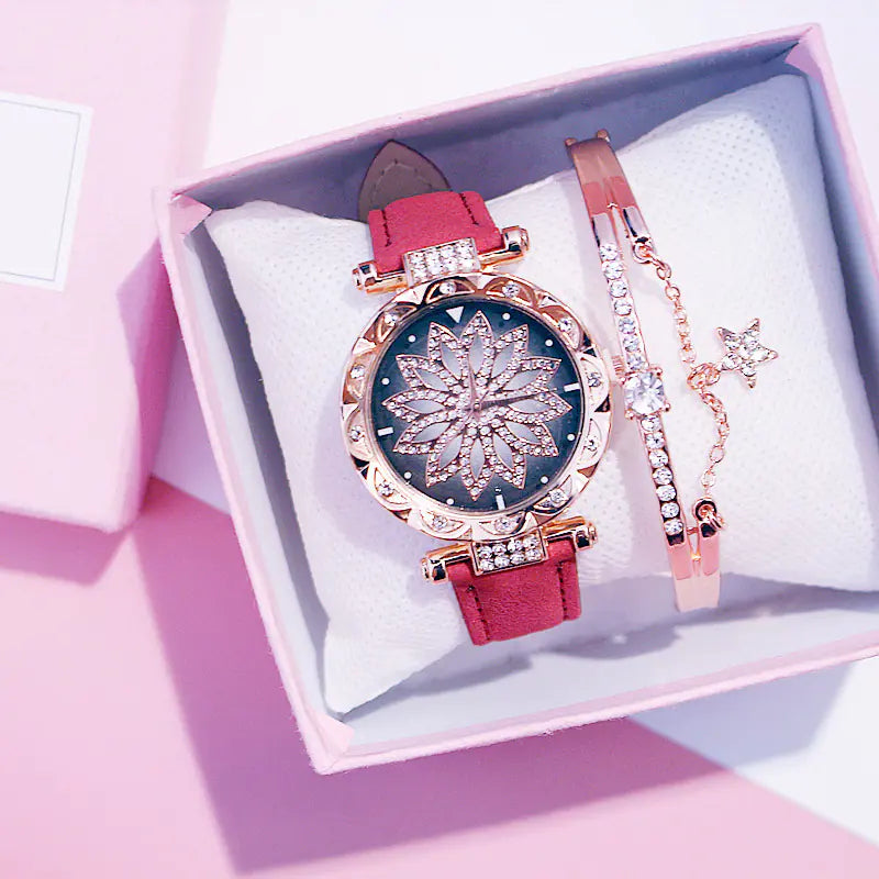 Waterproof Full Diamond Fashion Watch For Women Timepiece