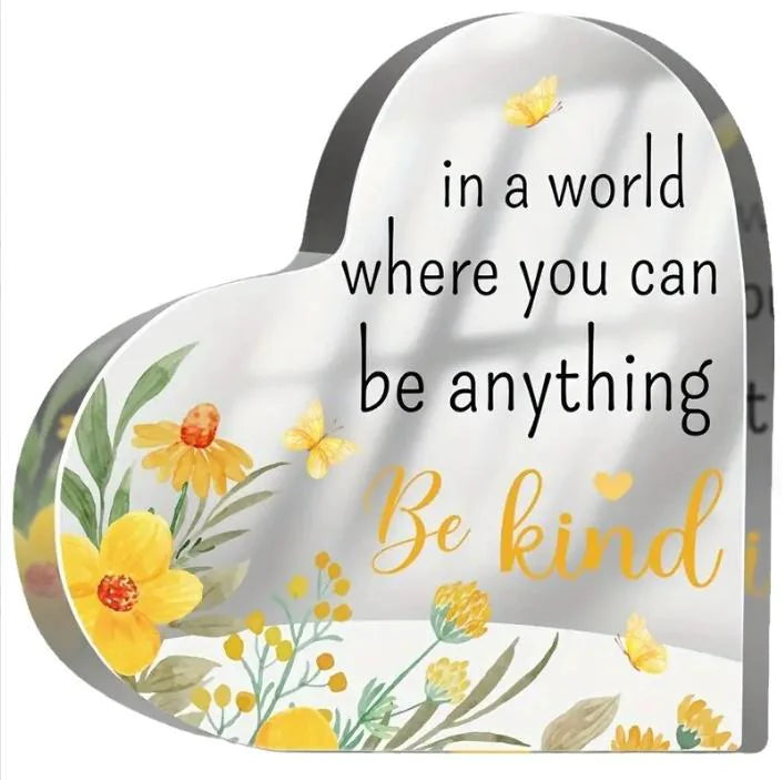 Heart Acrylic Table Decor – Mother's & Father's Day by Theresa's Gift Shop