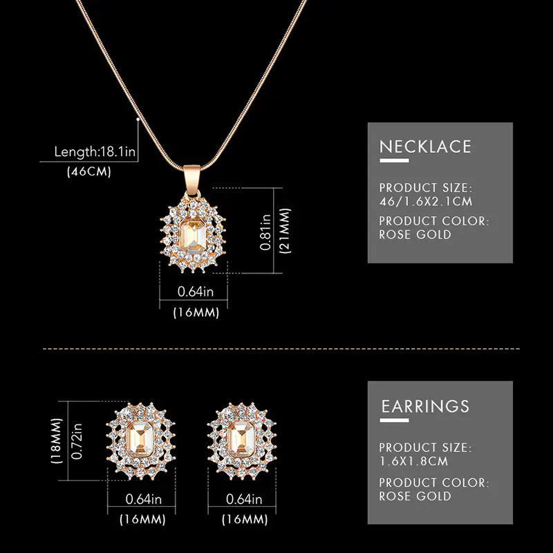 Shengke Womens Watch Set With Earrings And Necklace