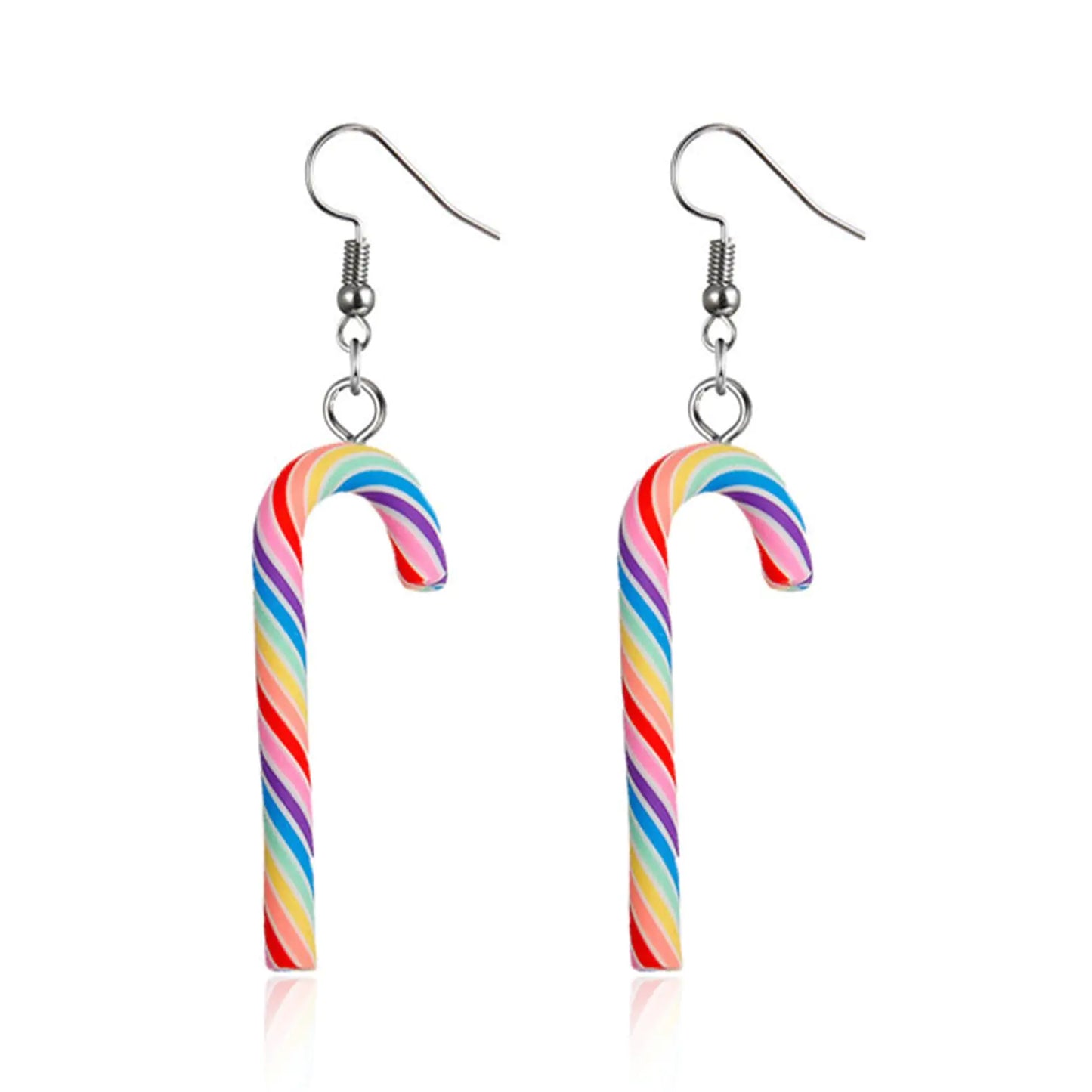 Candy Cane Earrings for Women Christmas Earrings Dangling Trendy Red Christmas Earrings for Women Stocking Stuffers Jewelry Gift
