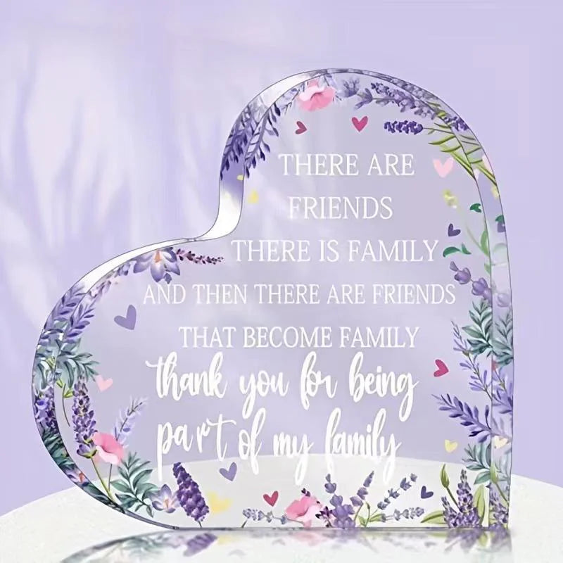 Heart Acrylic Table Decor – Mother's & Father's Day by Theresa's Gift Shop