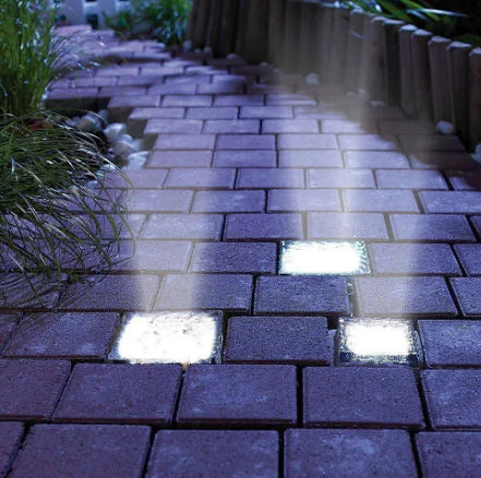Glass Ice Brick Light, Solar Lawn Ground Lights by Theresa's Gift Shop