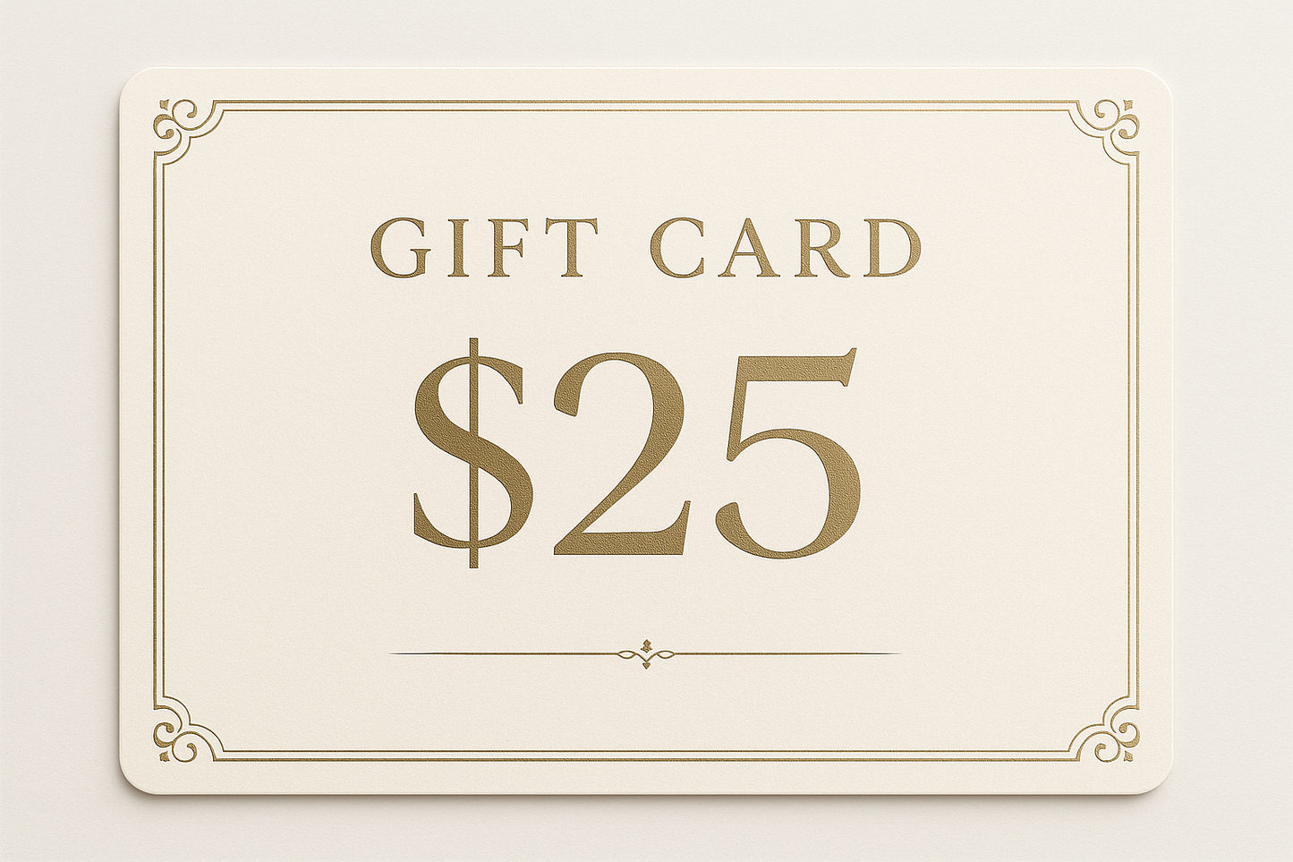 elegant $25 value gift card