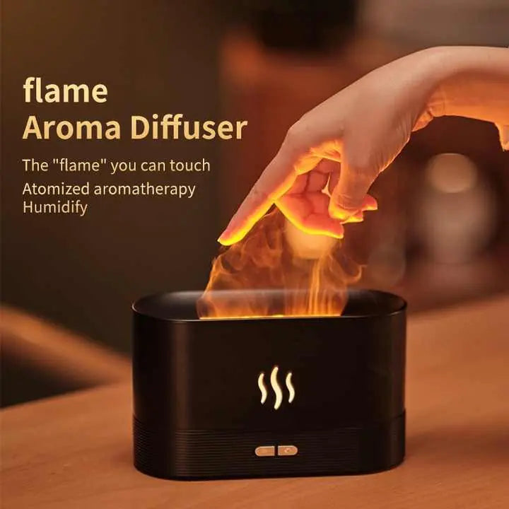 Creative Flame Aromatherapy Machine with Seven-Color Humidifier by Theresa's Gift Shop