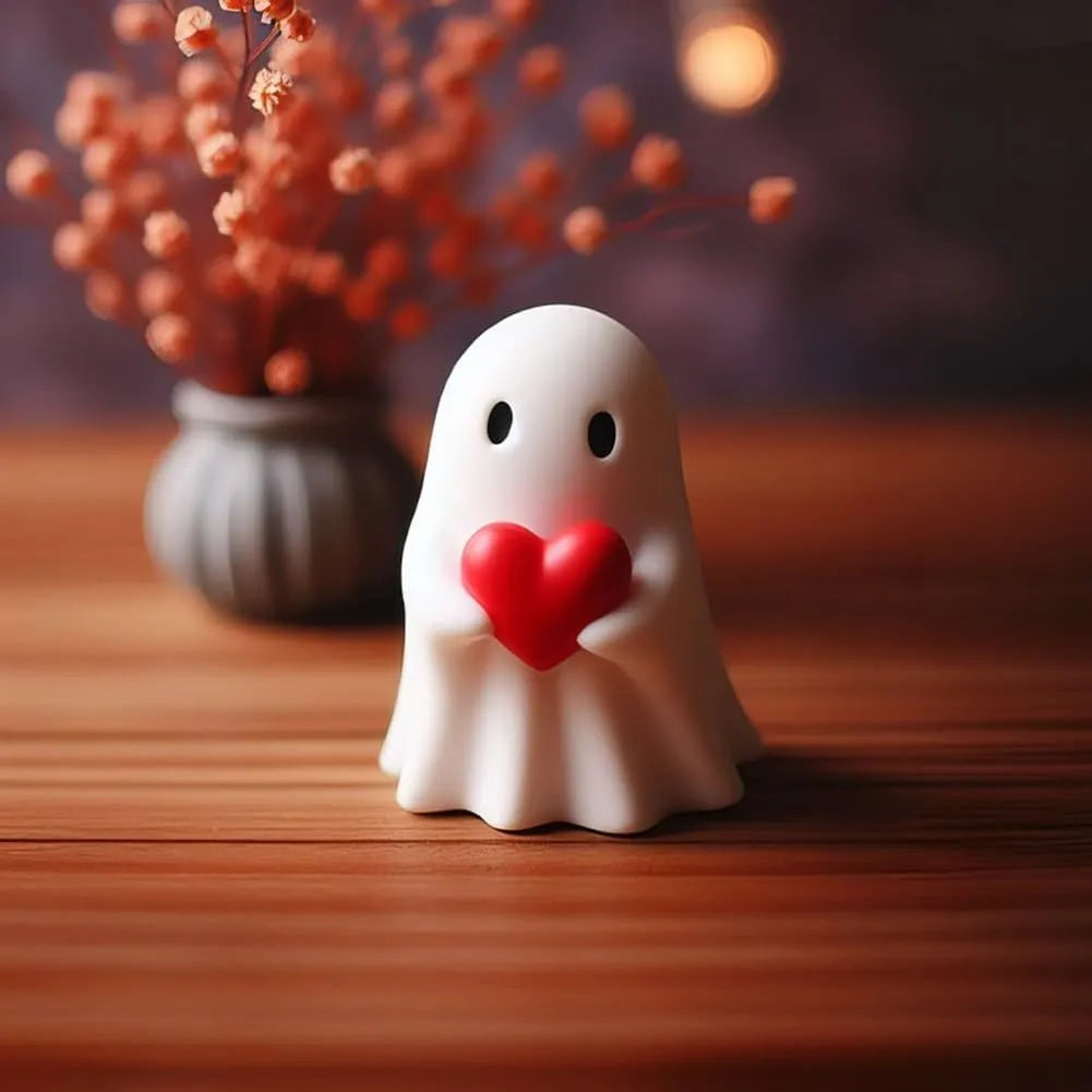 Funny Middle Finger Ghost Ornament Halloween Decor Statue