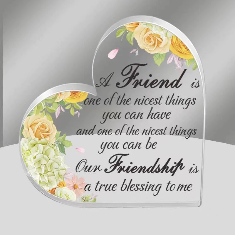Heart Acrylic Table Decor – Mother's & Father's Day by Theresa's Gift Shop