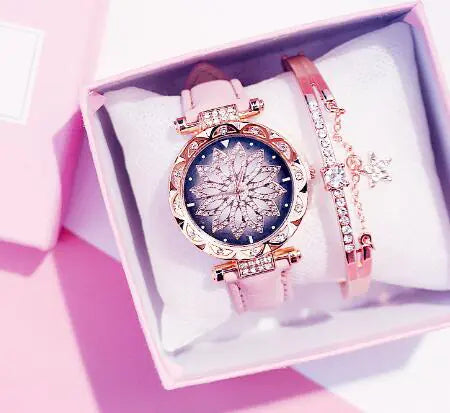 Waterproof Full Diamond Fashion Watch For Women Timepiece
