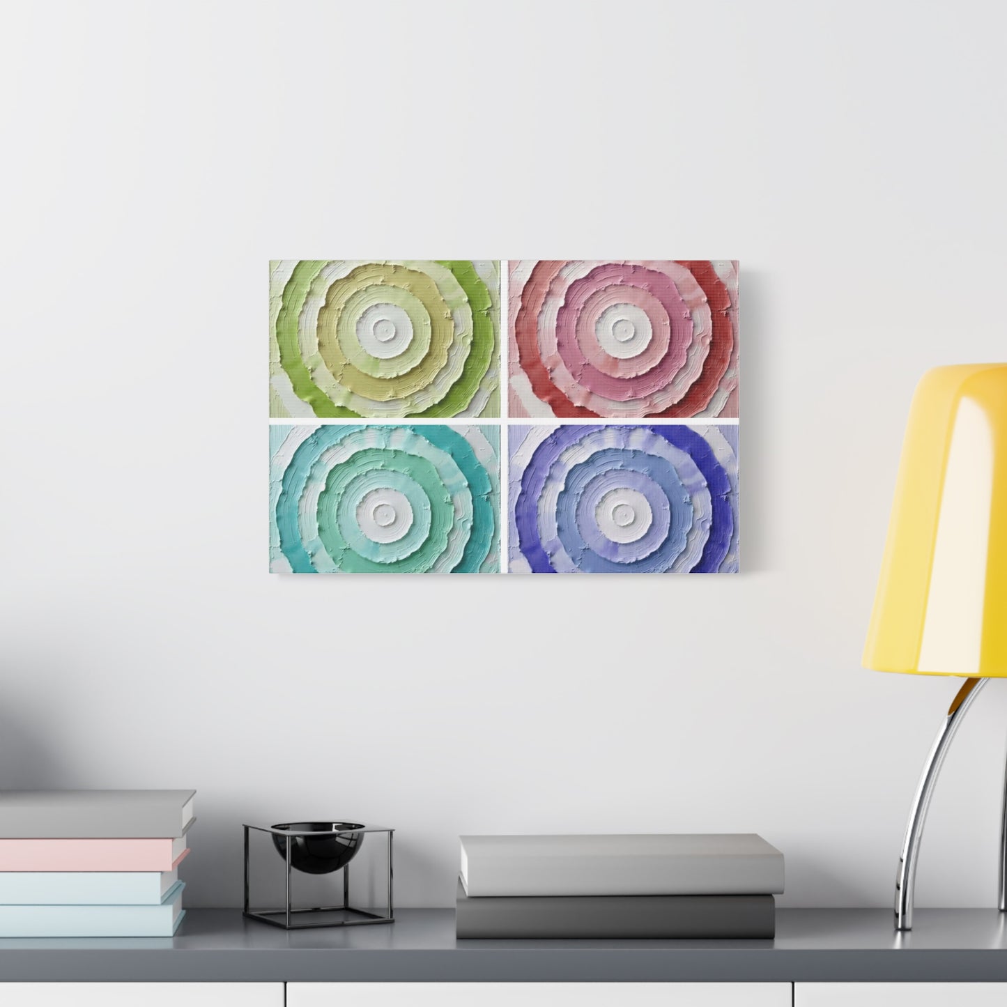 Layered Circular Abstract Art Matte Canvas