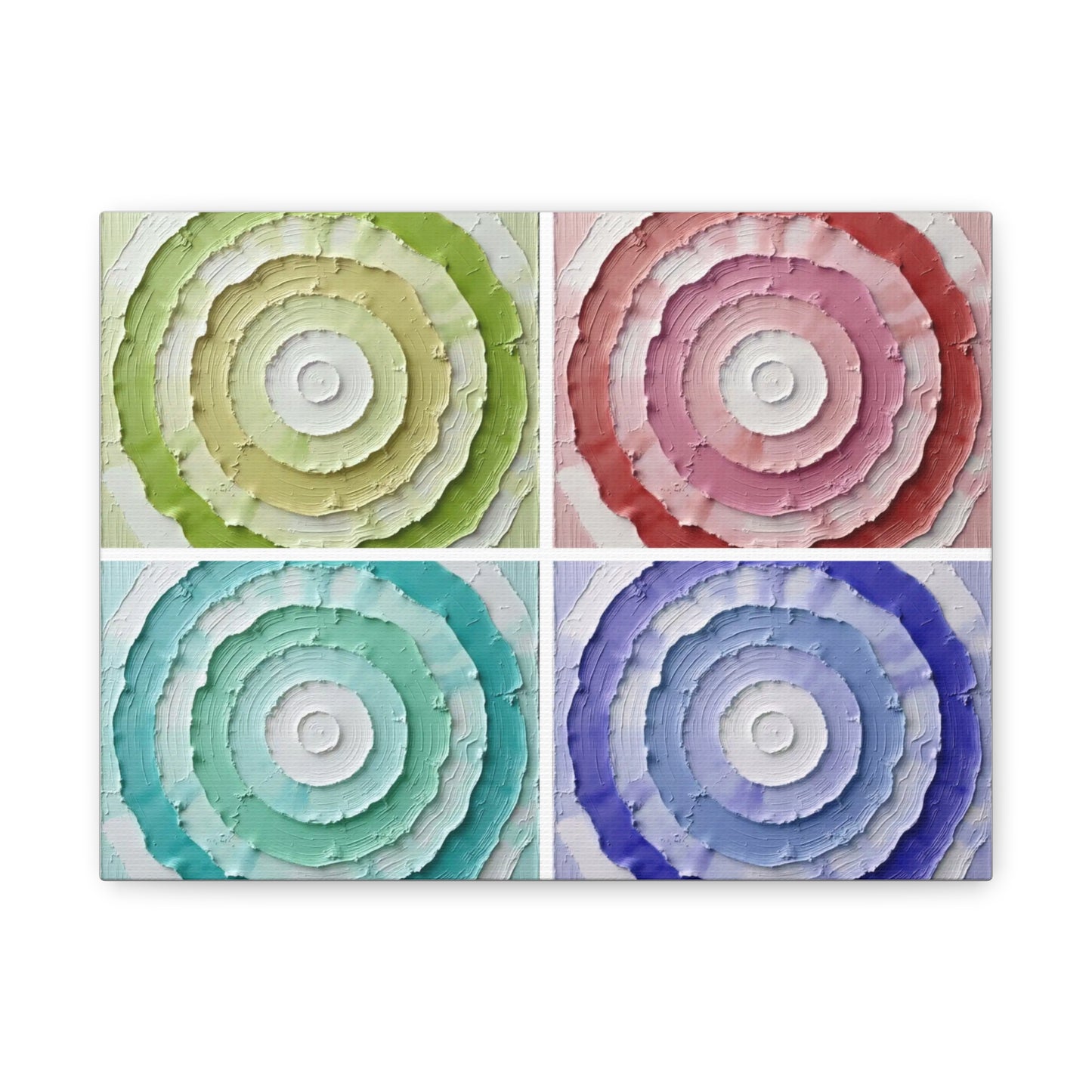 Layered Circular Abstract Art Matte Canvas