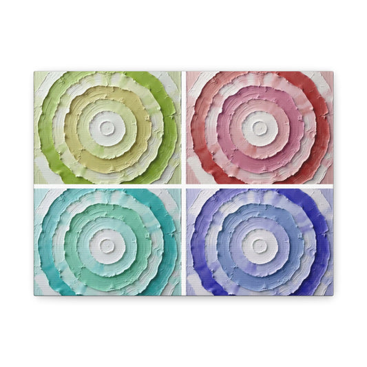 Layered Circular Abstract Art Matte Canvas