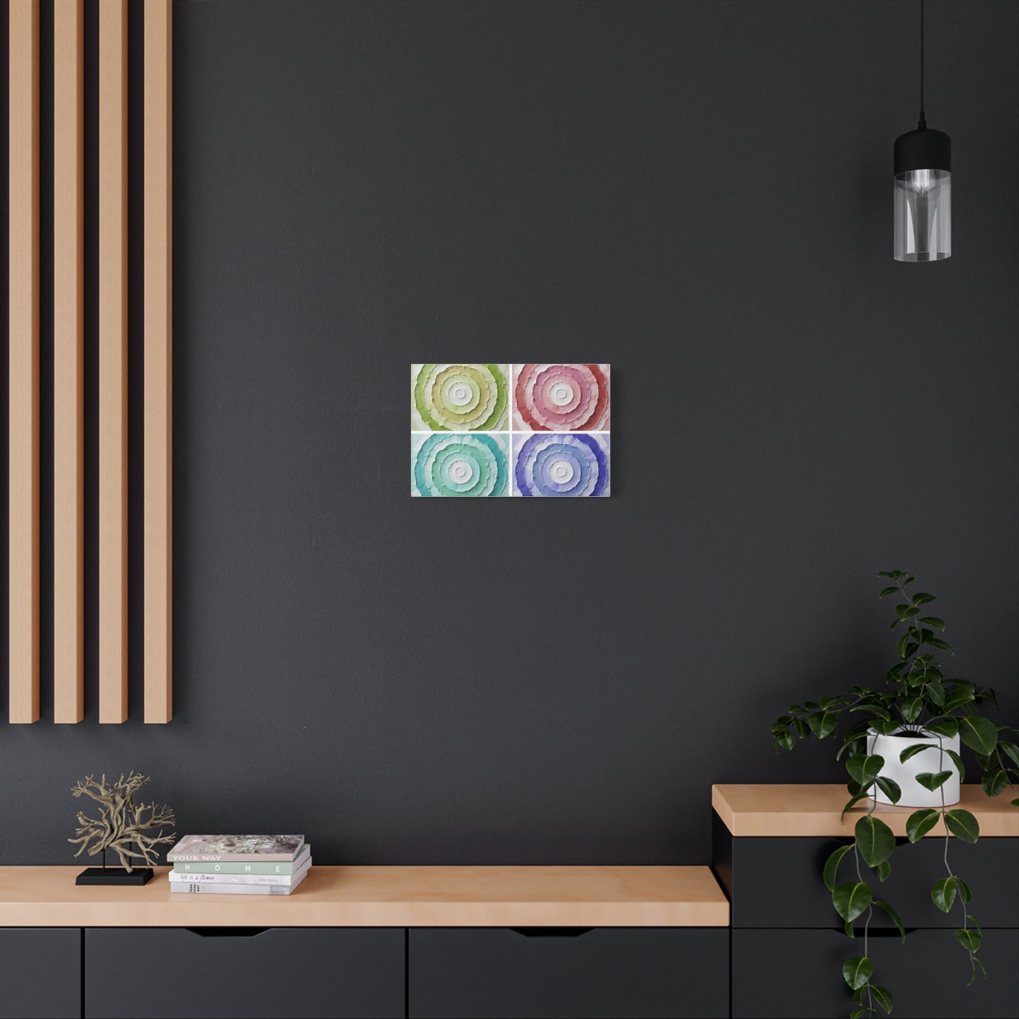 Layered Circular Abstract Art Matte Canvas