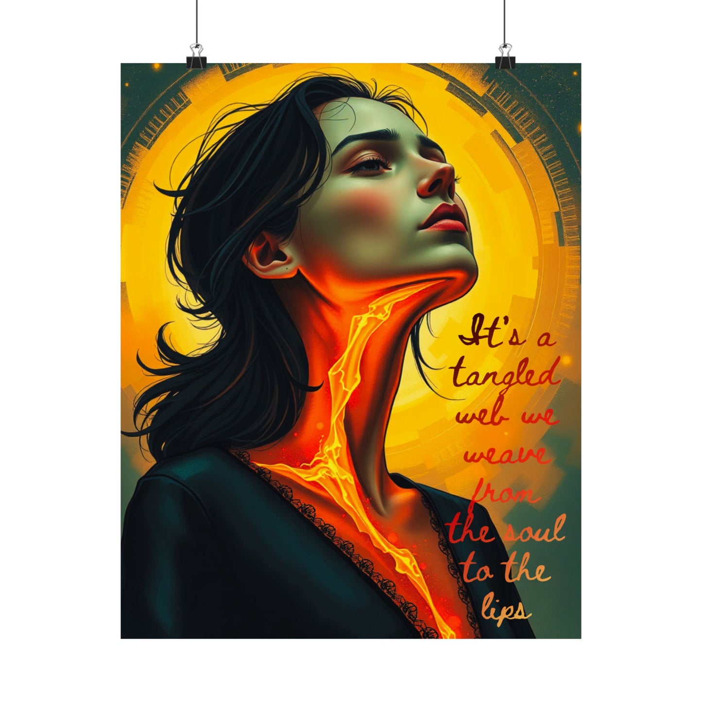 Tangled Web Quote Satin Poster | Inspirational Wall Art, Typographic Phrase