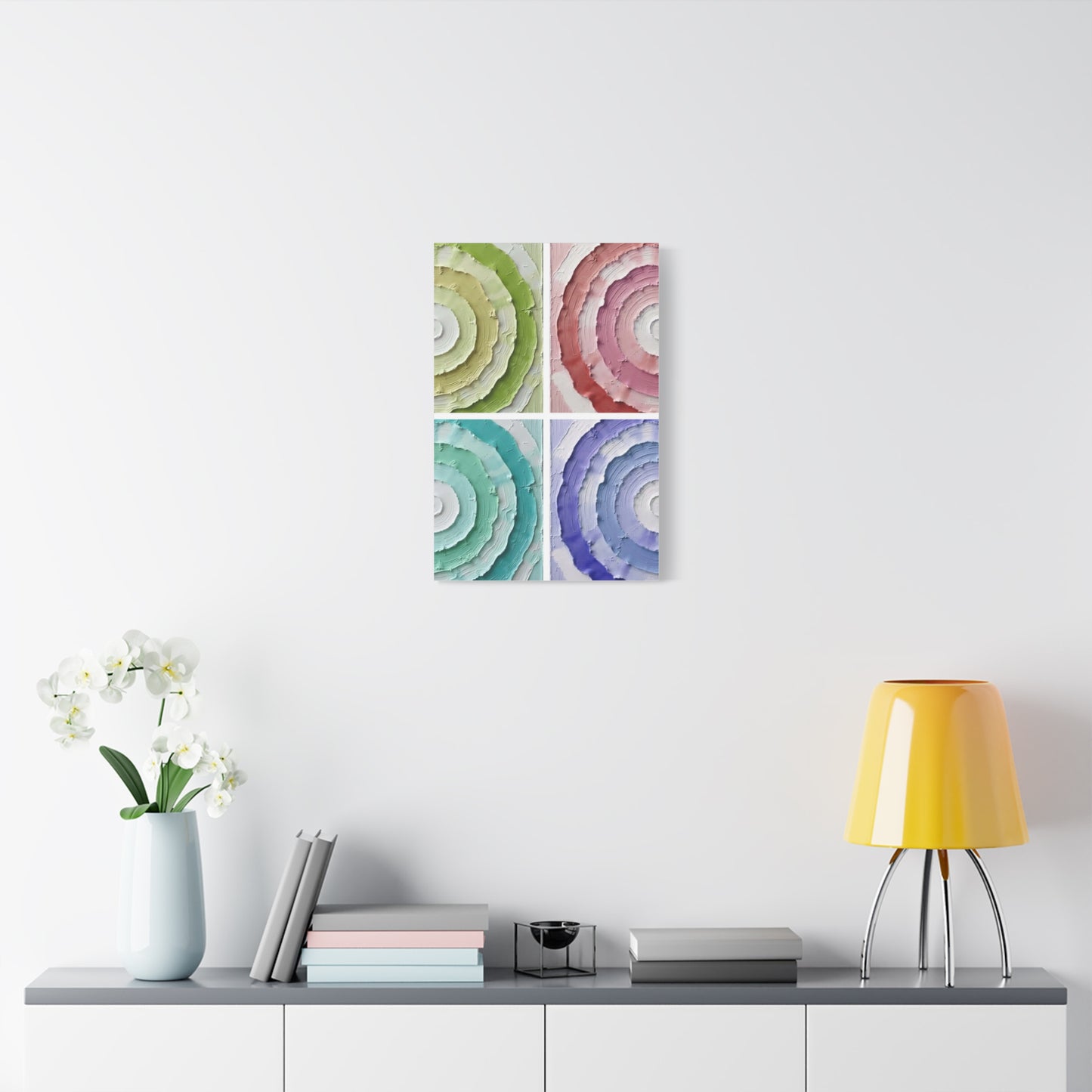 Layered Circular Abstract Art Matte Canvas