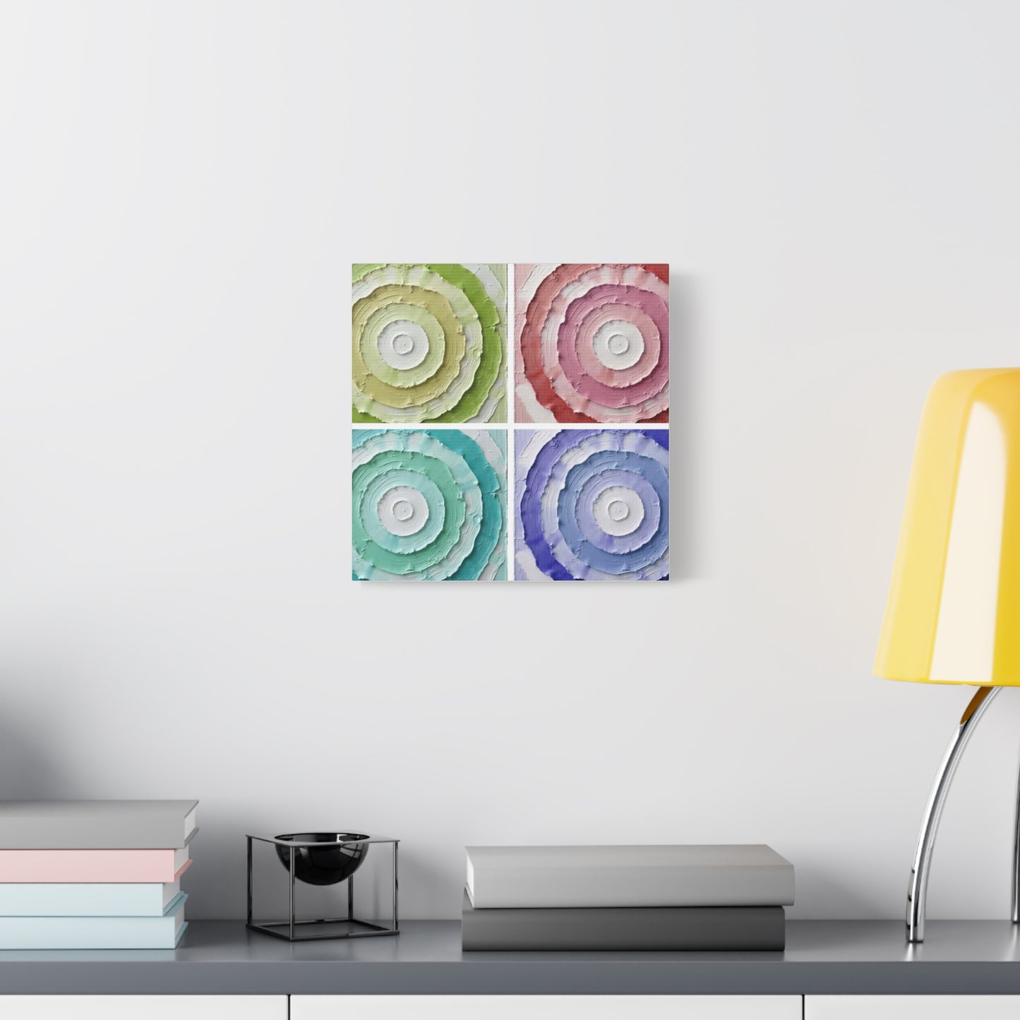 Layered Circular Abstract Art Matte Canvas