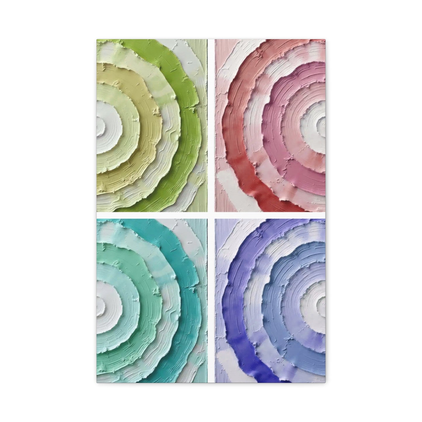 Layered Circular Abstract Art Matte Canvas