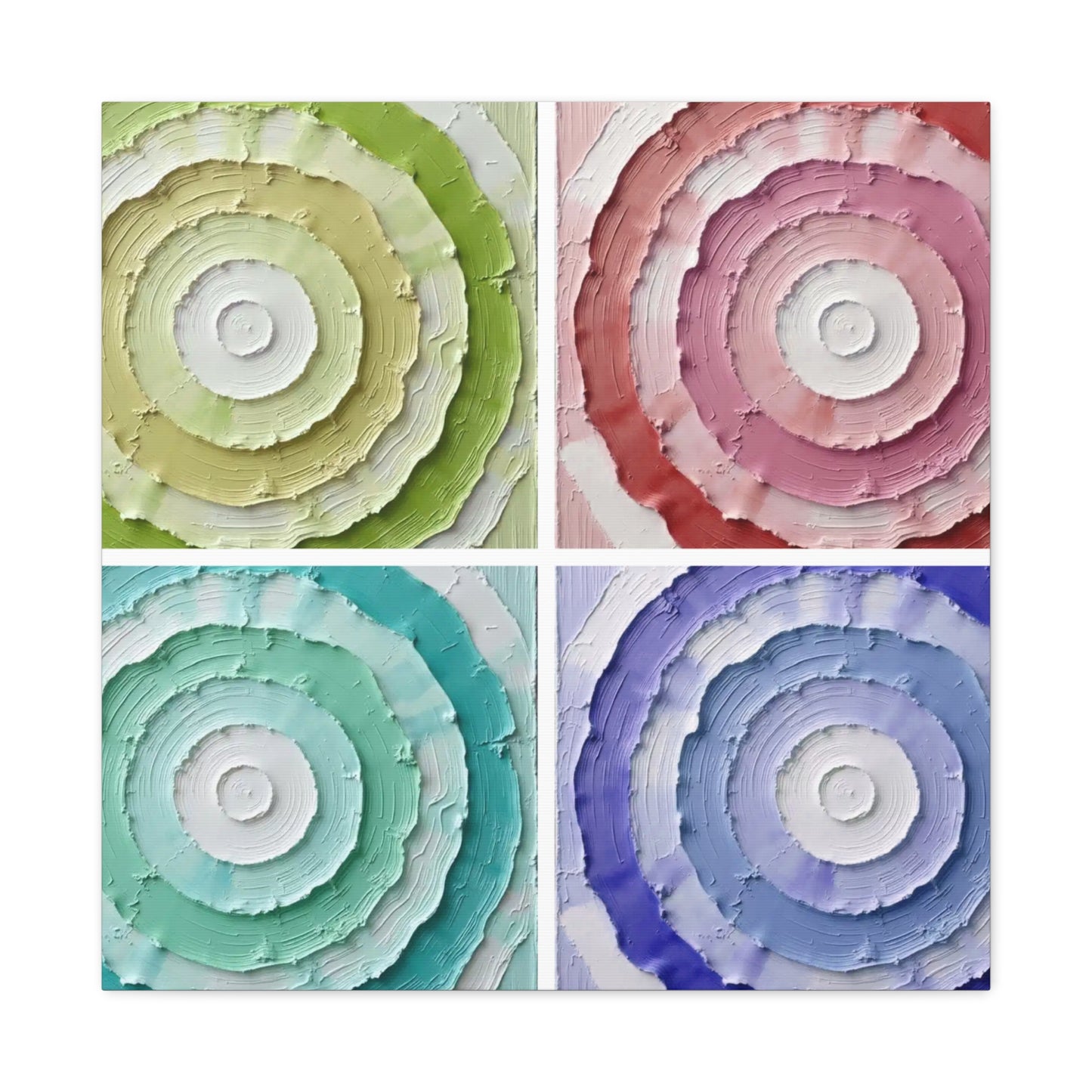 Layered Circular Abstract Art Matte Canvas