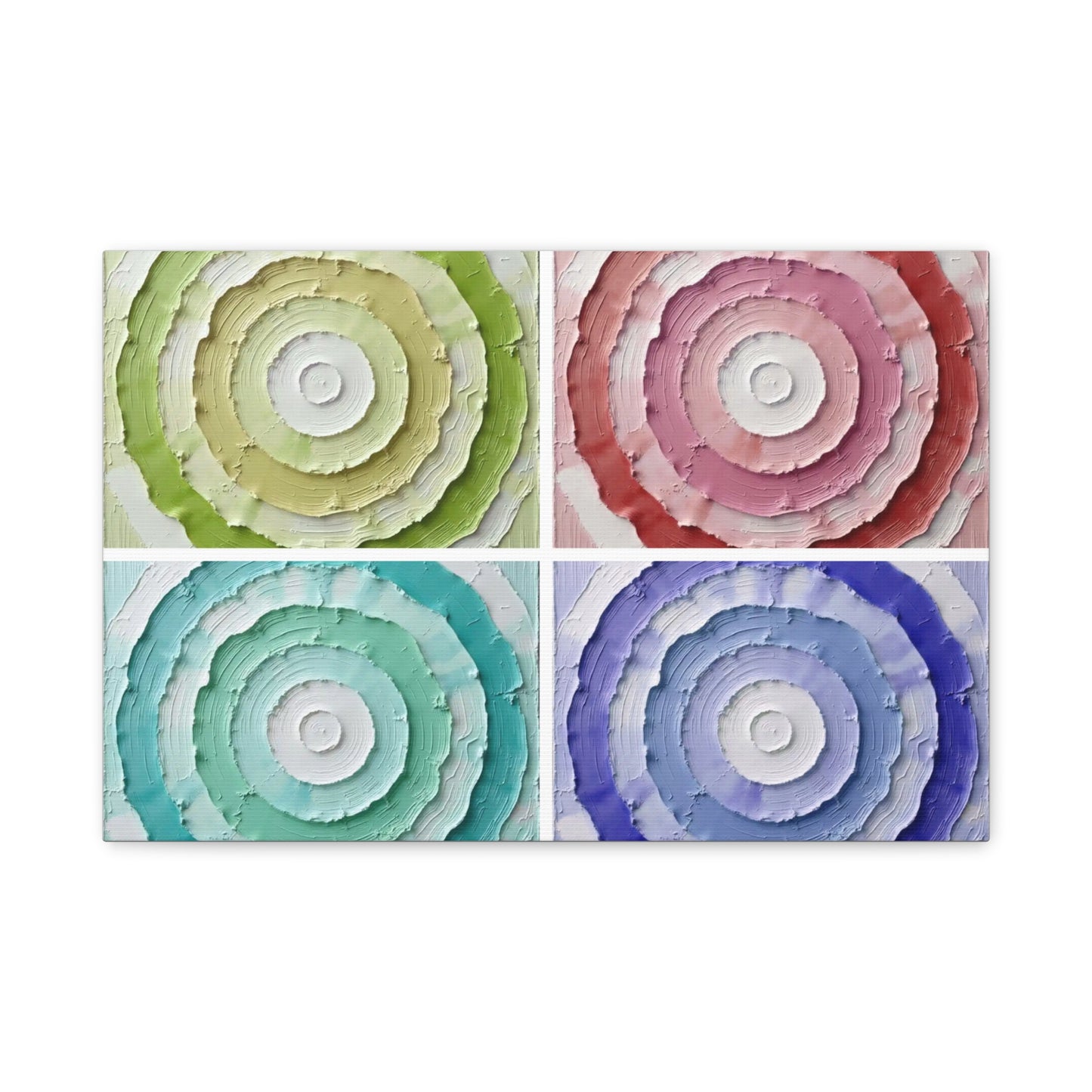 Layered Circular Abstract Art Matte Canvas