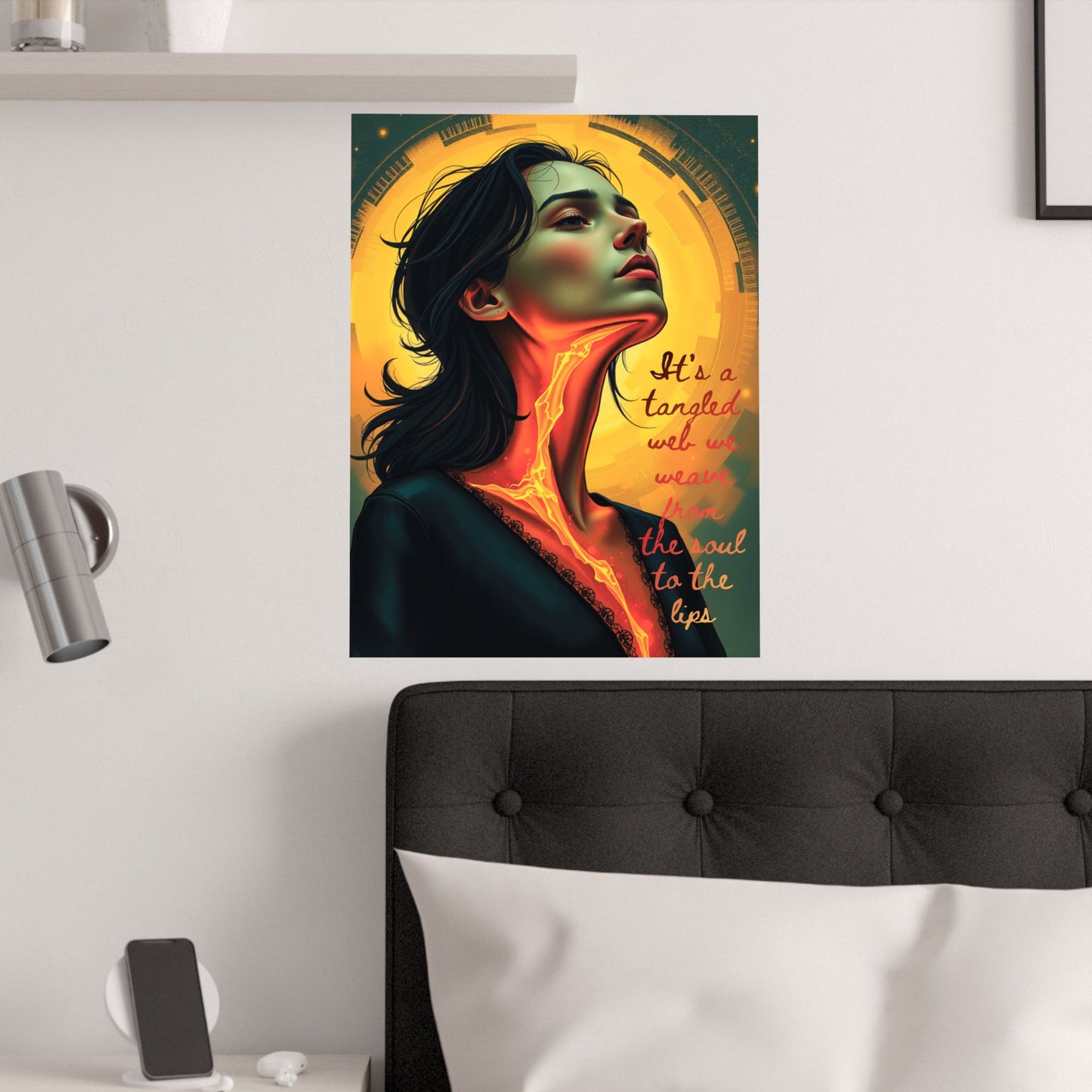 Tangled Web Quote Satin Poster | Inspirational Wall Art, Typographic Phrase