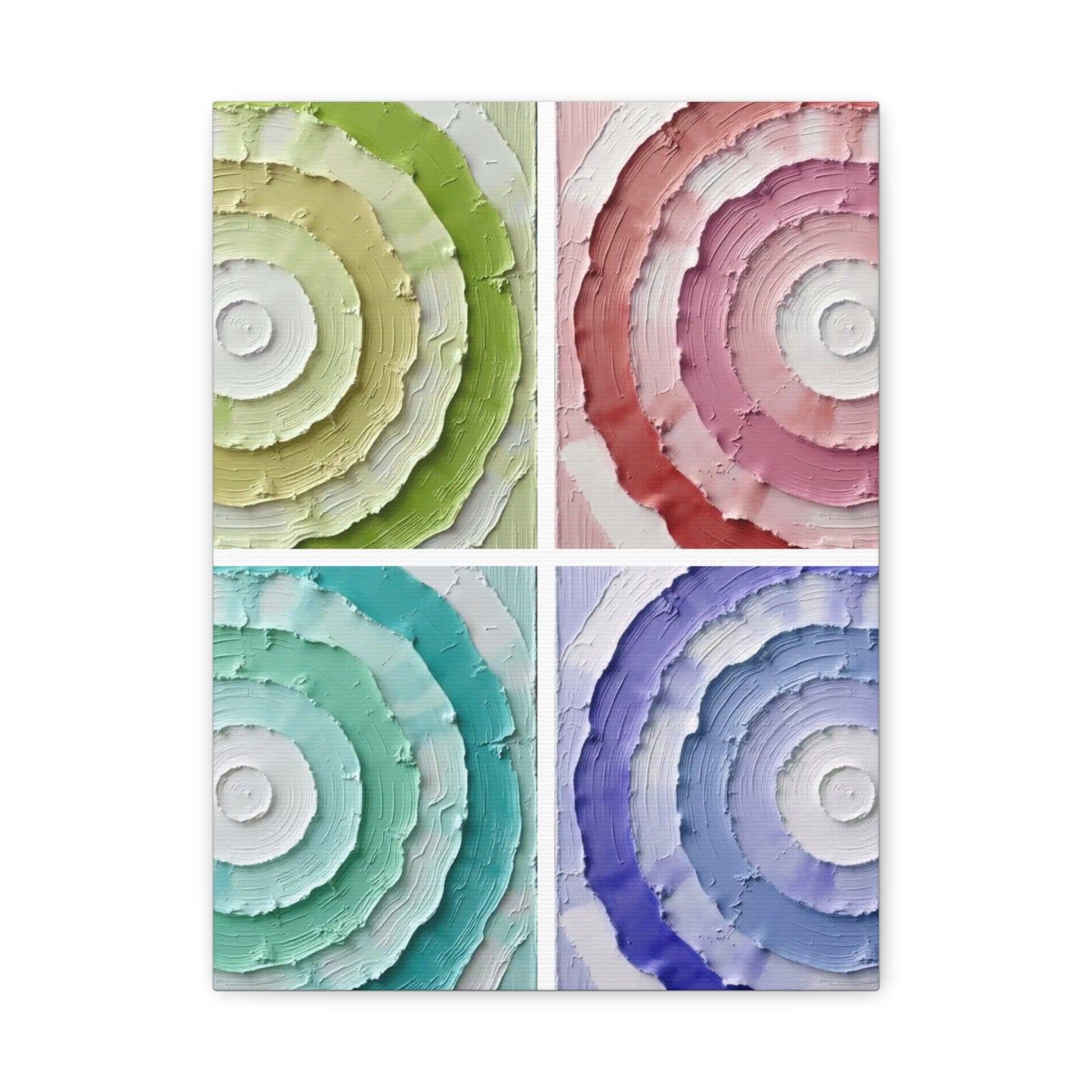 Layered Circular Abstract Art Matte Canvas