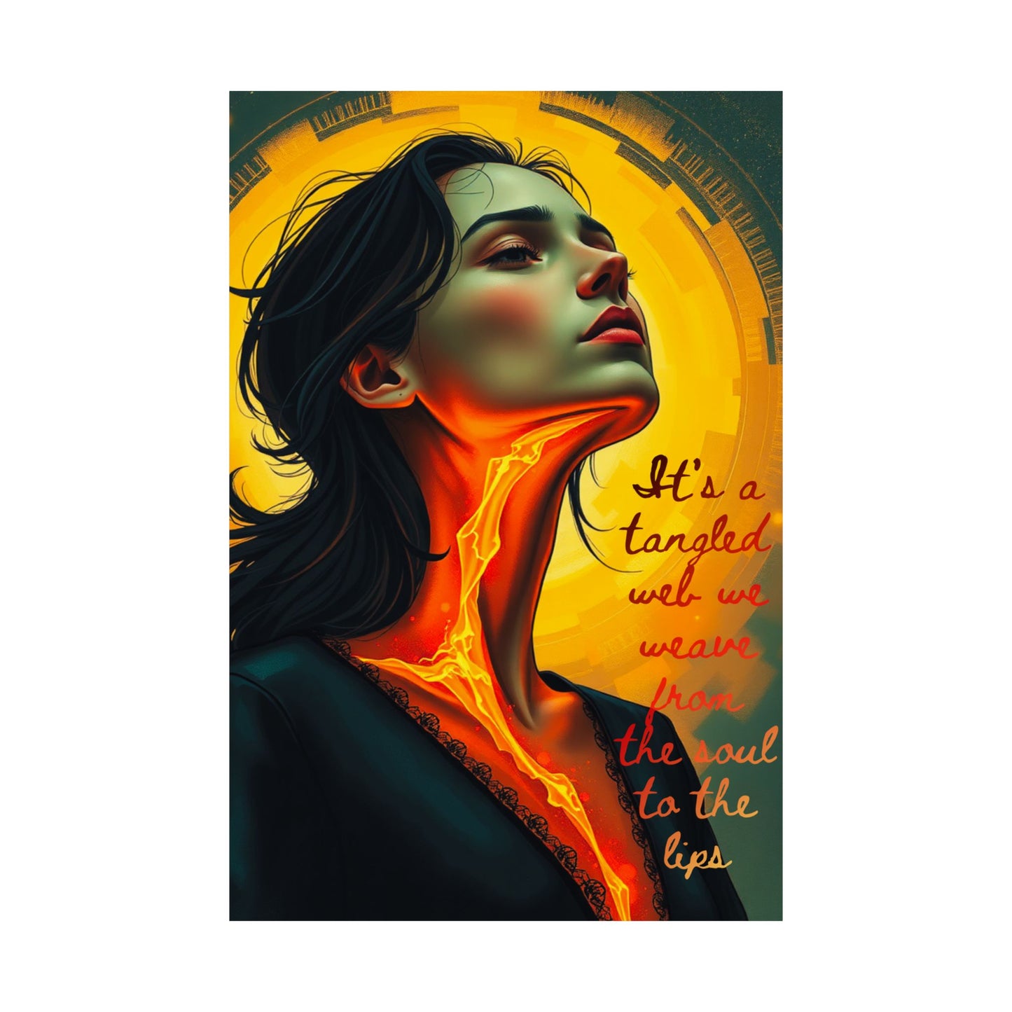 Tangled Web Quote Satin Poster | Inspirational Wall Art, Typographic Phrase