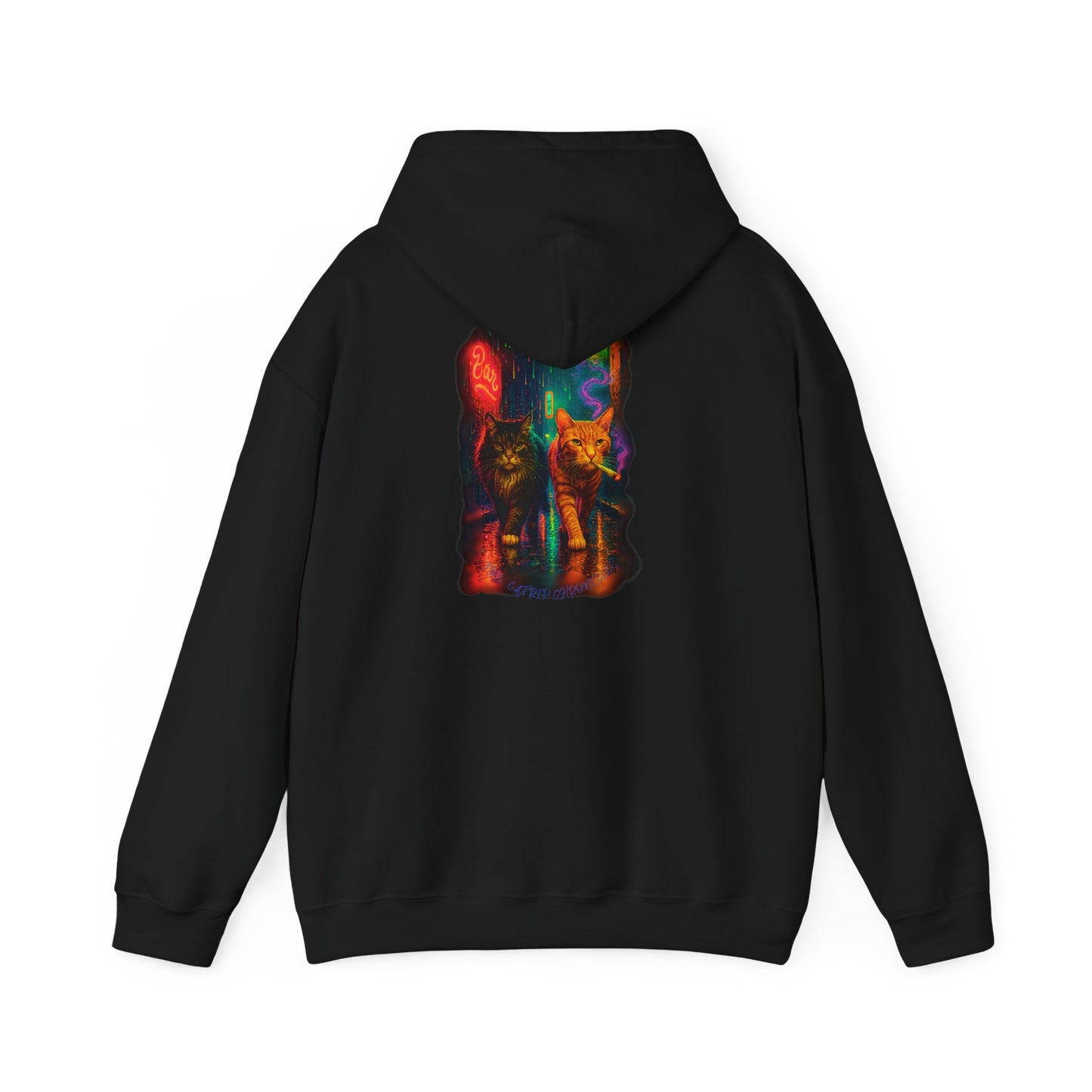 Catnip Dreams Cozy Hoodie, Cat Lover Gift, Winter Wear, Cat Print Sweatshirt, Cat Mom/Dad Gift, Fireside Cozy Sweatshirt