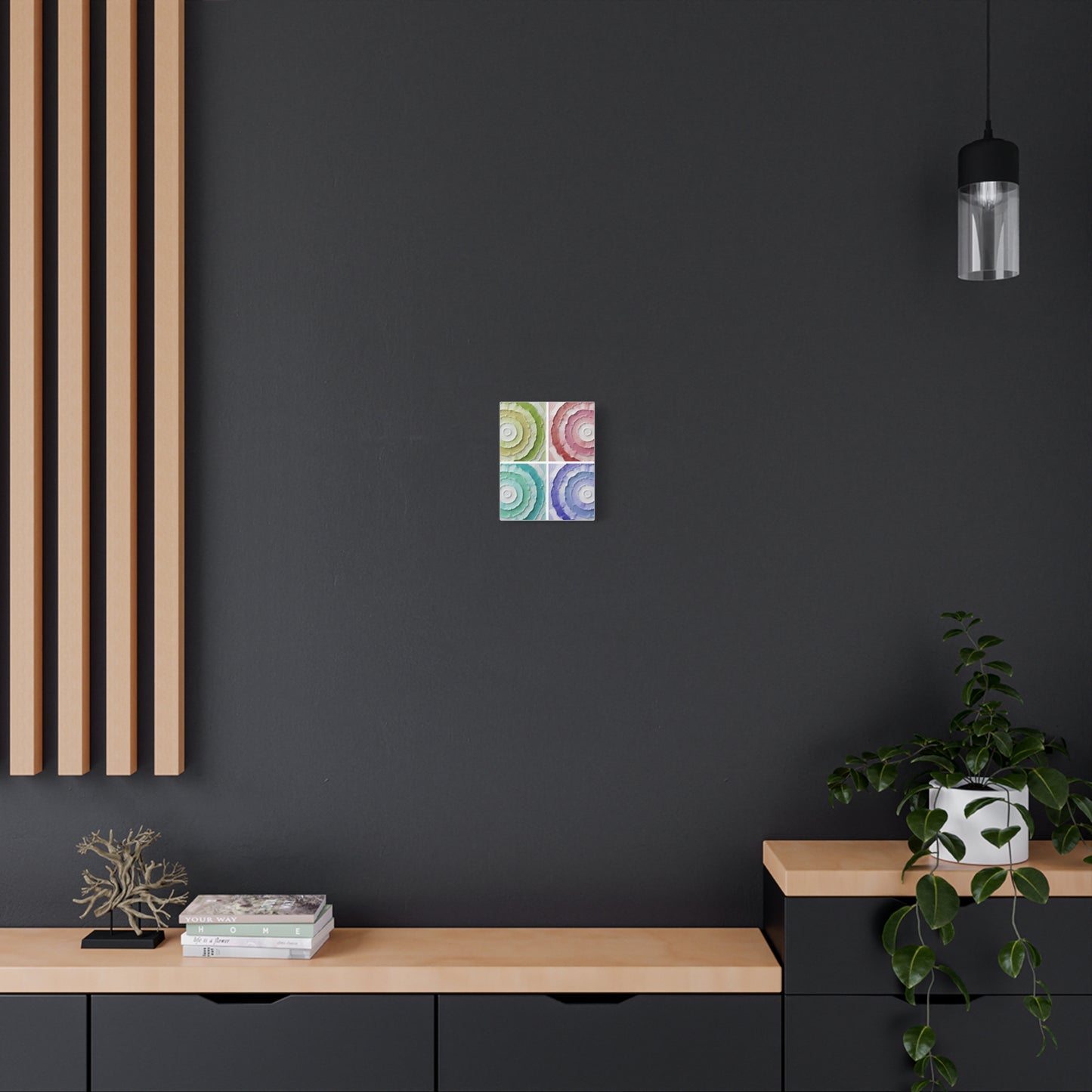 Layered Circular Abstract Art Matte Canvas