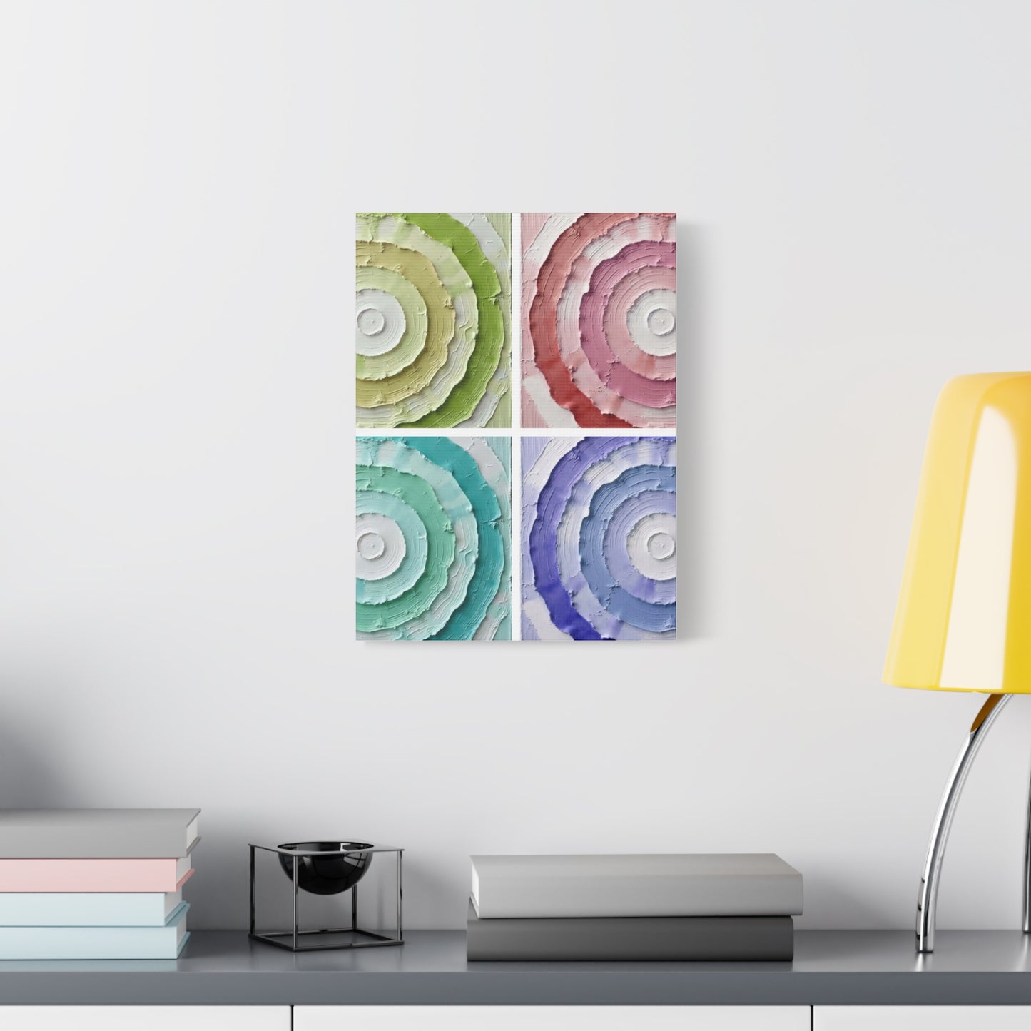 Layered Circular Abstract Art Matte Canvas