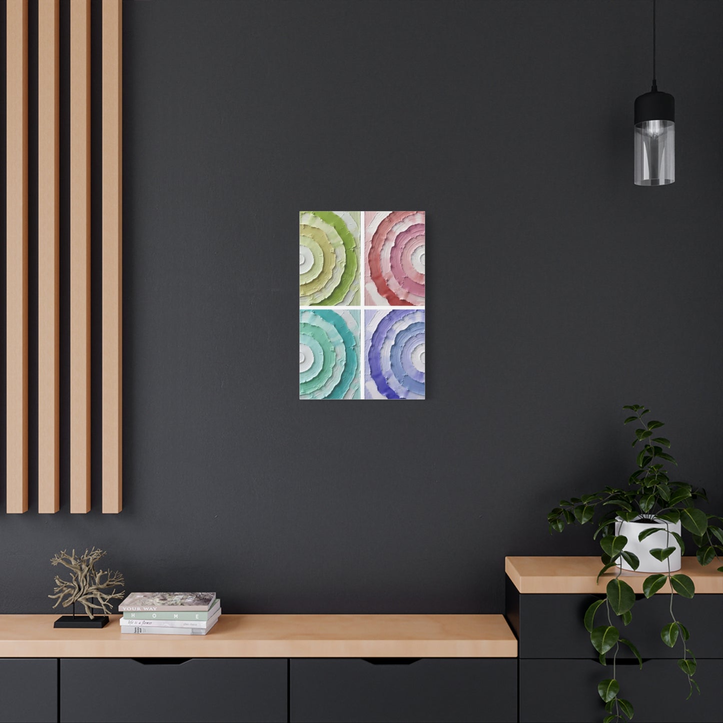 Layered Circular Abstract Art Matte Canvas