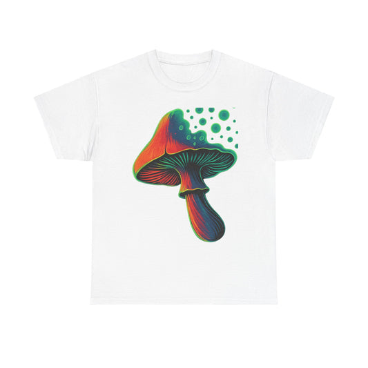 Psychedelic Mushrooms Graphic Tee, Unisex Shirt, Bright Colors, Globe Pop Art, Hippie Tshirt, Retro Psychedelia Tee