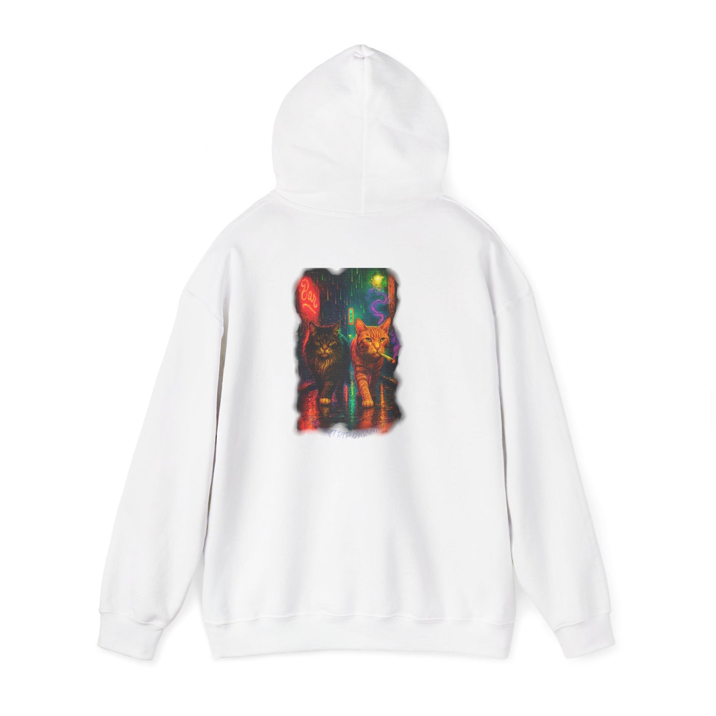 Catnip Dreams Cozy Hoodie, Cat Lover Gift, Winter Wear, Cat Print Sweatshirt, Cat Mom/Dad Gift, Fireside Cozy Sweatshirt