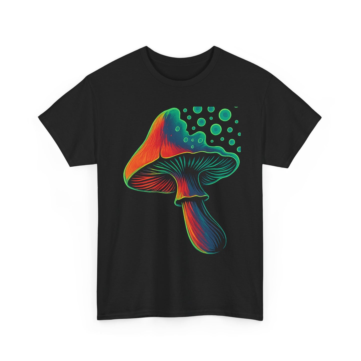 Psychedelic Mushrooms Graphic Tee, Unisex Shirt, Bright Colors, Globe Pop Art, Hippie Tshirt, Retro Psychedelia Tee
