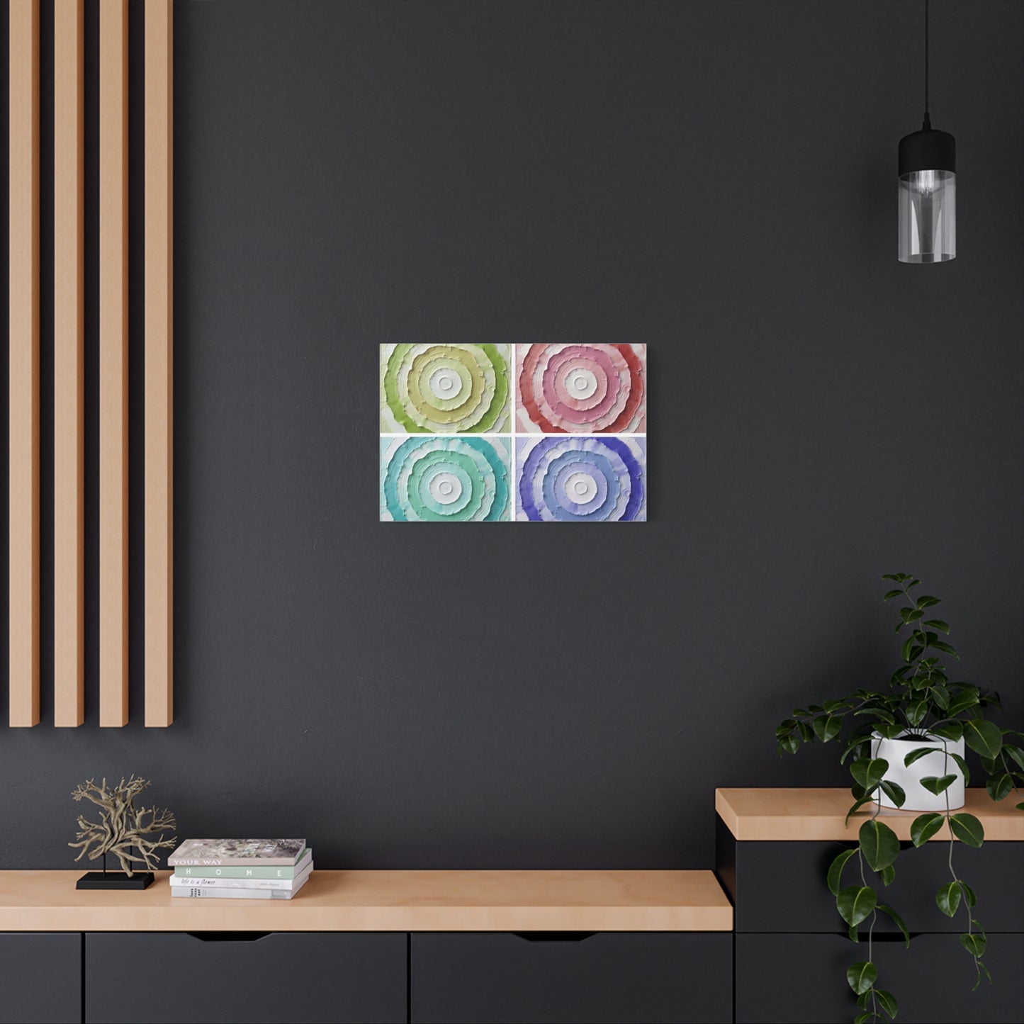 Layered Circular Abstract Art Matte Canvas