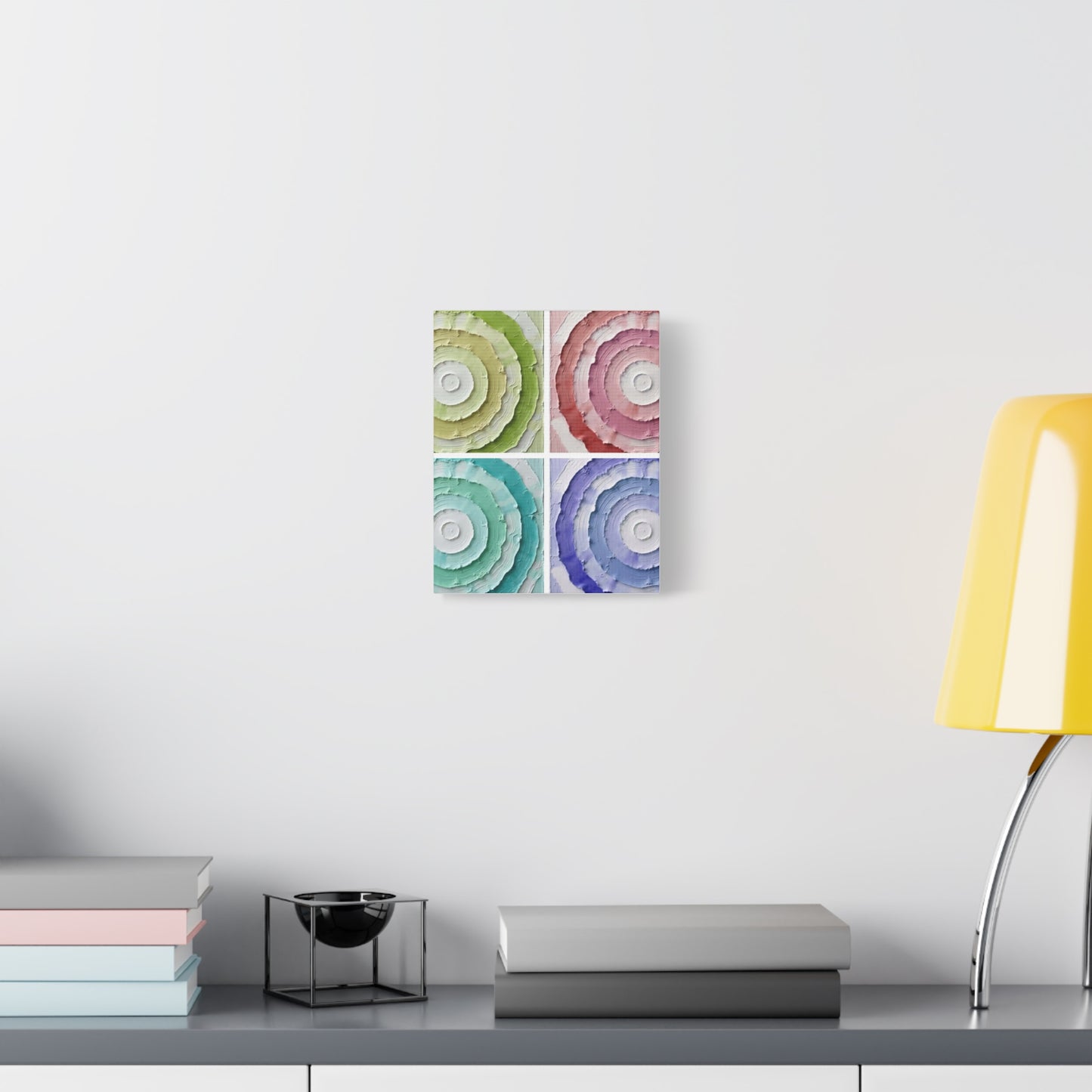 Layered Circular Abstract Art Matte Canvas