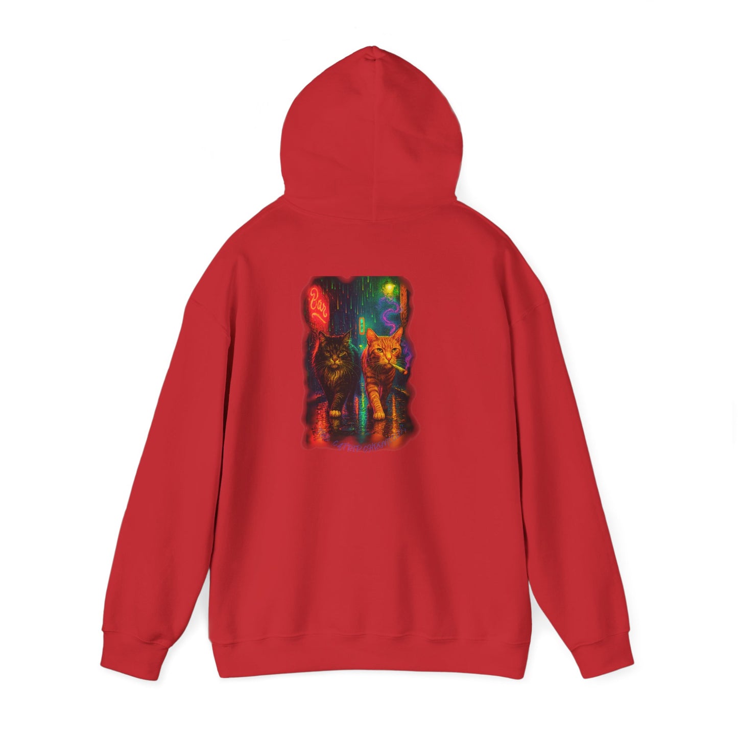 Catnip Dreams Cozy Hoodie, Cat Lover Gift, Winter Wear, Cat Print Sweatshirt, Cat Mom/Dad Gift, Fireside Cozy Sweatshirt