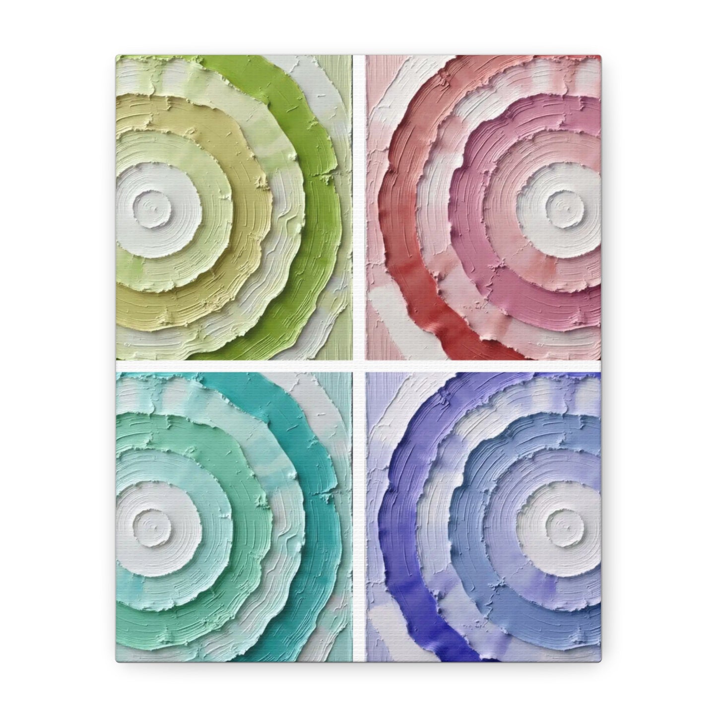 Layered Circular Abstract Art Matte Canvas