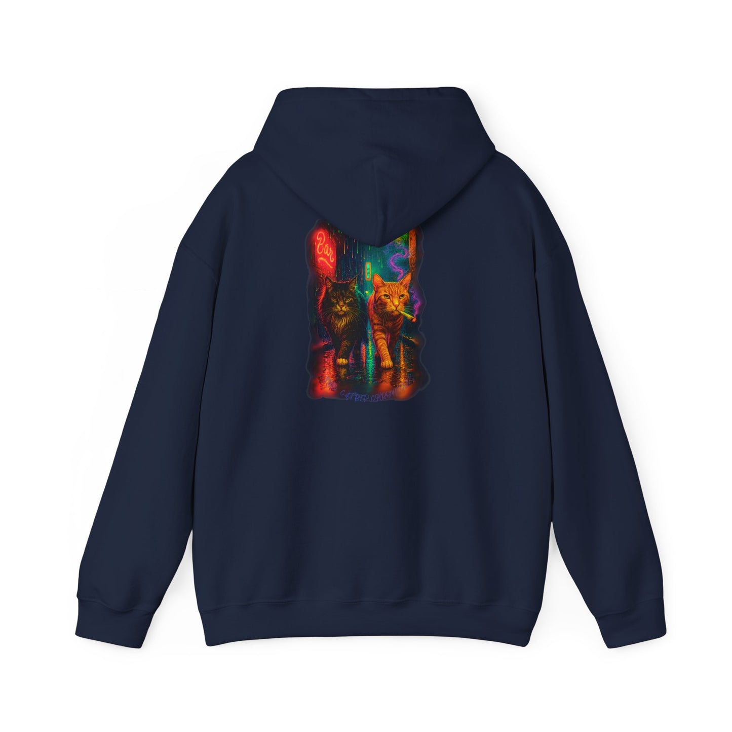 Catnip Dreams Cozy Hoodie, Cat Lover Gift, Winter Wear, Cat Print Sweatshirt, Cat Mom/Dad Gift, Fireside Cozy Sweatshirt
