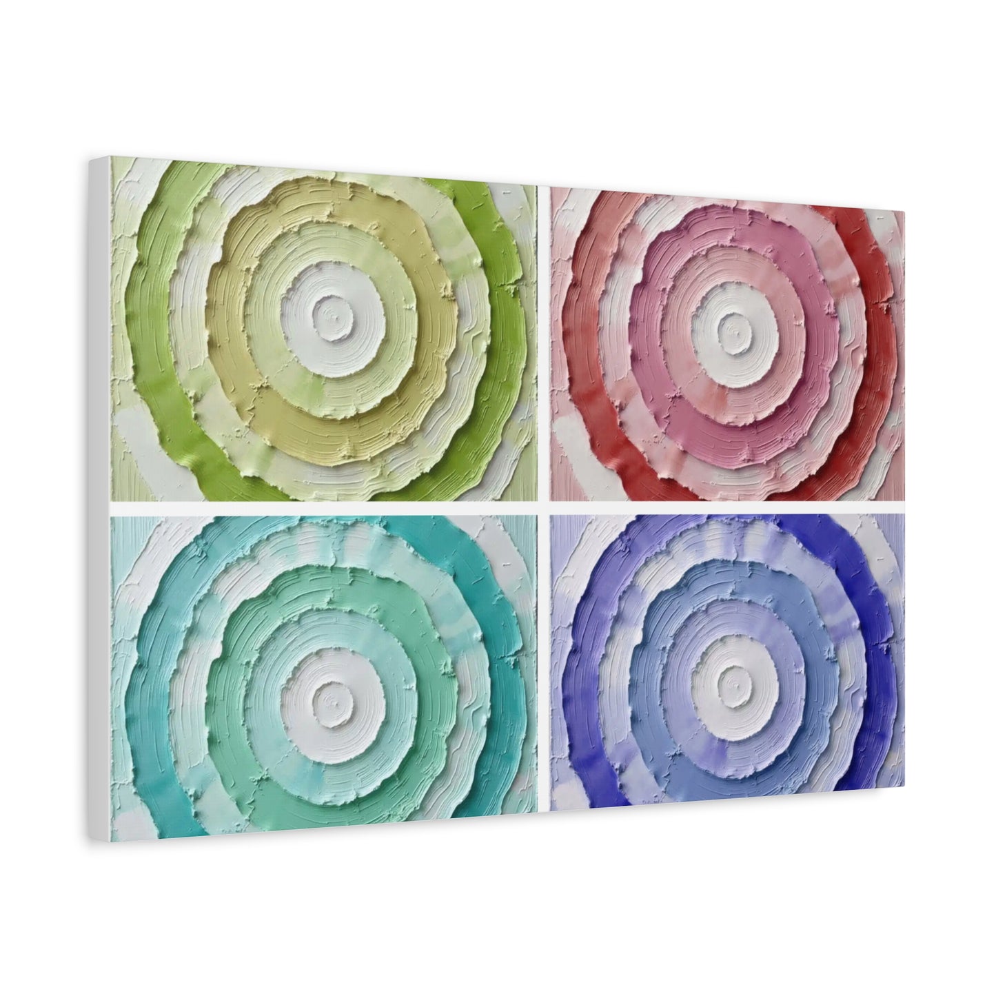 Layered Circular Abstract Art Matte Canvas