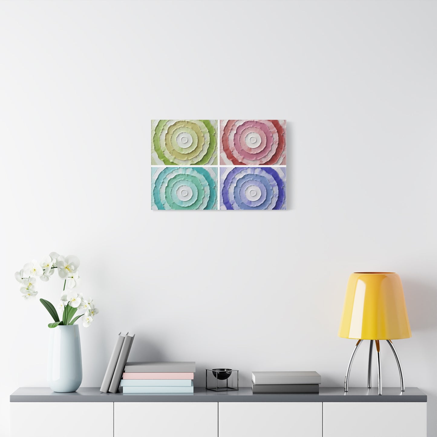 Layered Circular Abstract Art Matte Canvas