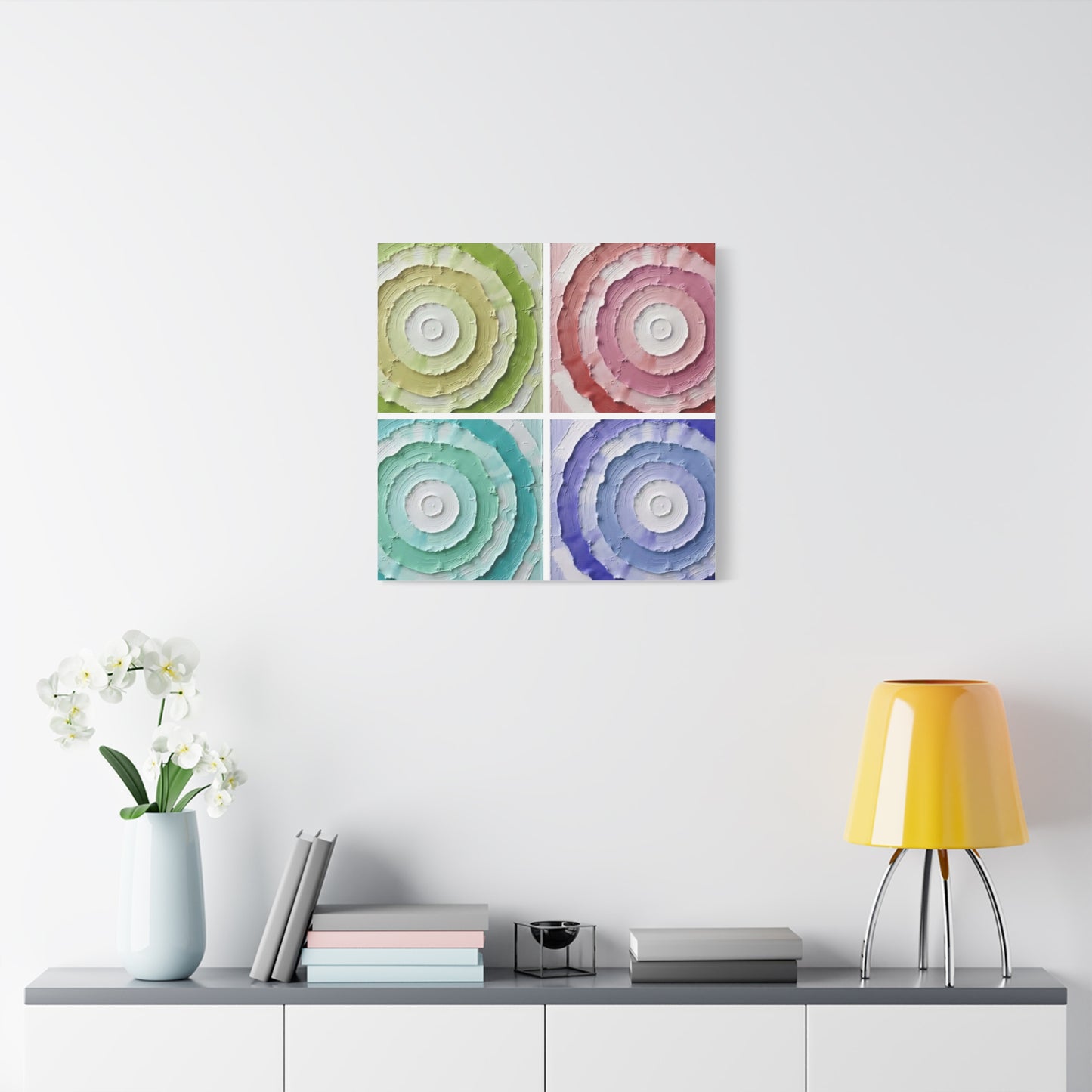 Layered Circular Abstract Art Matte Canvas