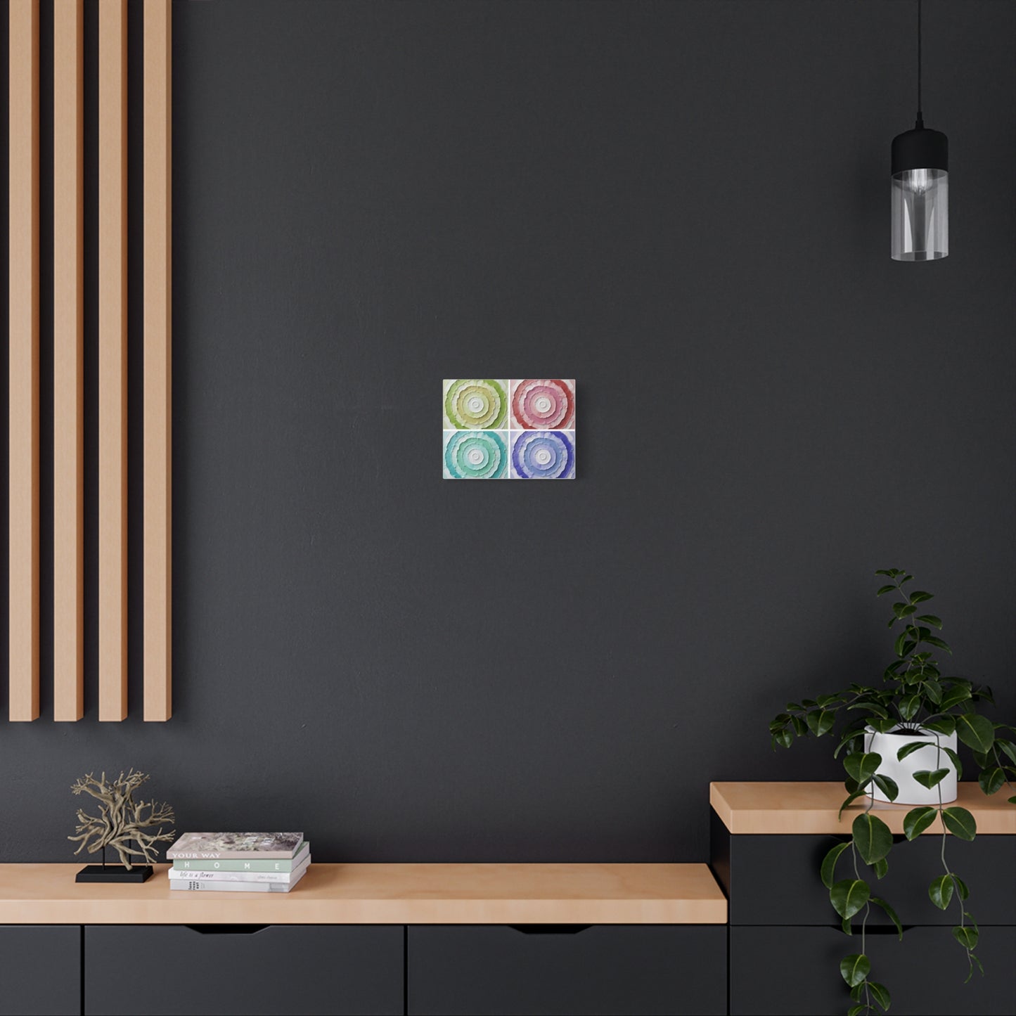 Layered Circular Abstract Art Matte Canvas