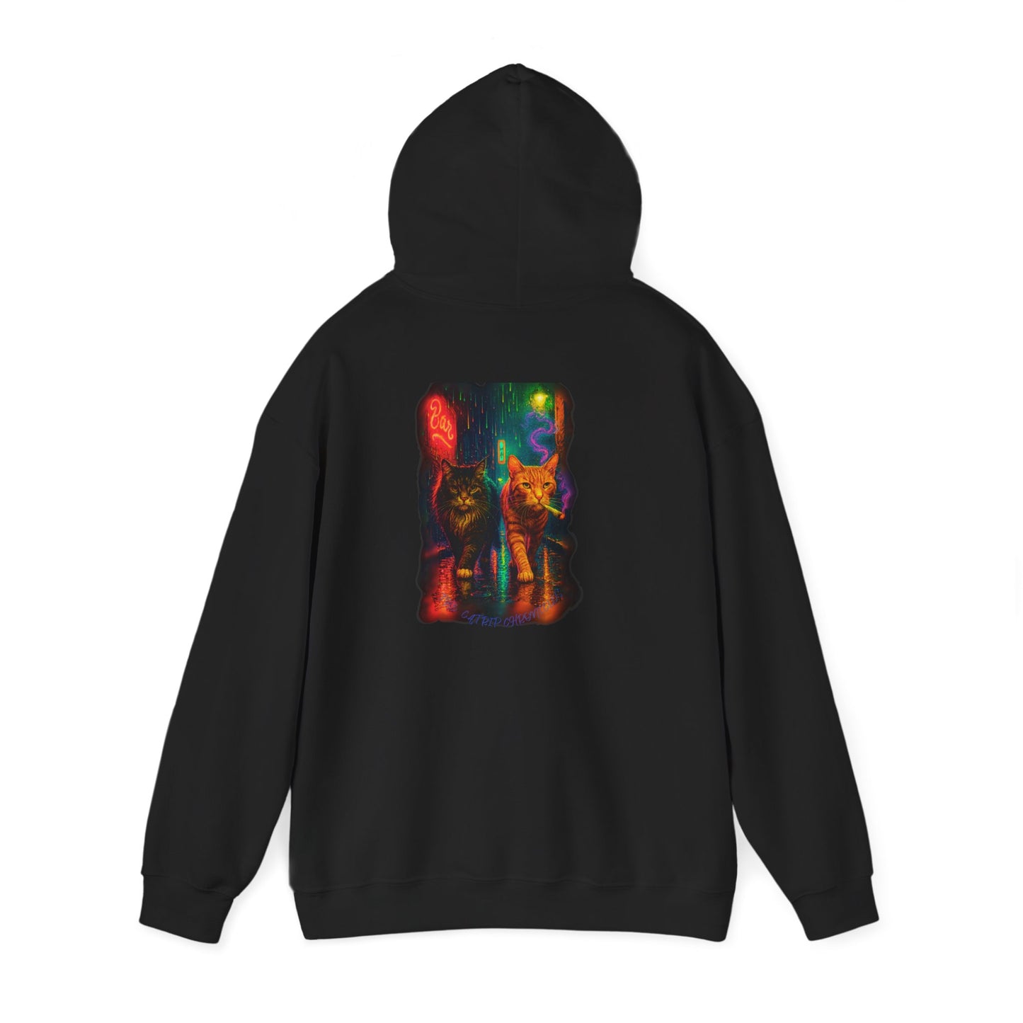 Catnip Dreams Cozy Hoodie, Cat Lover Gift, Winter Wear, Cat Print Sweatshirt, Cat Mom/Dad Gift, Fireside Cozy Sweatshirt