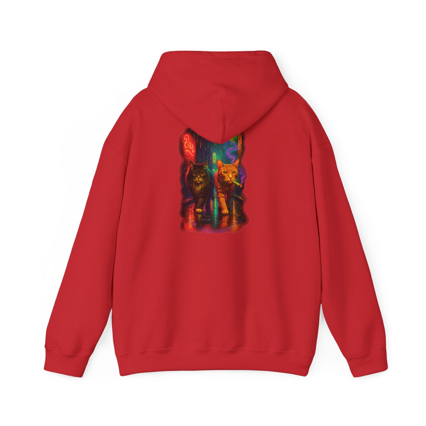 Catnip Dreams Cozy Hoodie, Cat Lover Gift, Winter Wear, Cat Print Sweatshirt, Cat Mom/Dad Gift, Fireside Cozy Sweatshirt