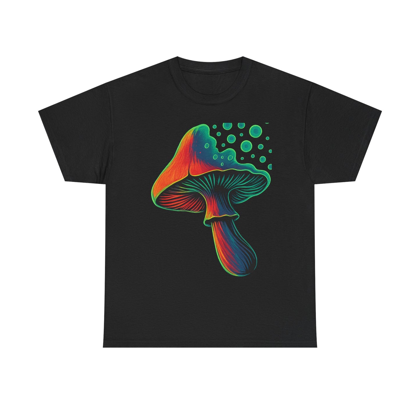Psychedelic Mushrooms Graphic Tee, Unisex Shirt, Bright Colors, Globe Pop Art, Hippie Tshirt, Retro Psychedelia Tee